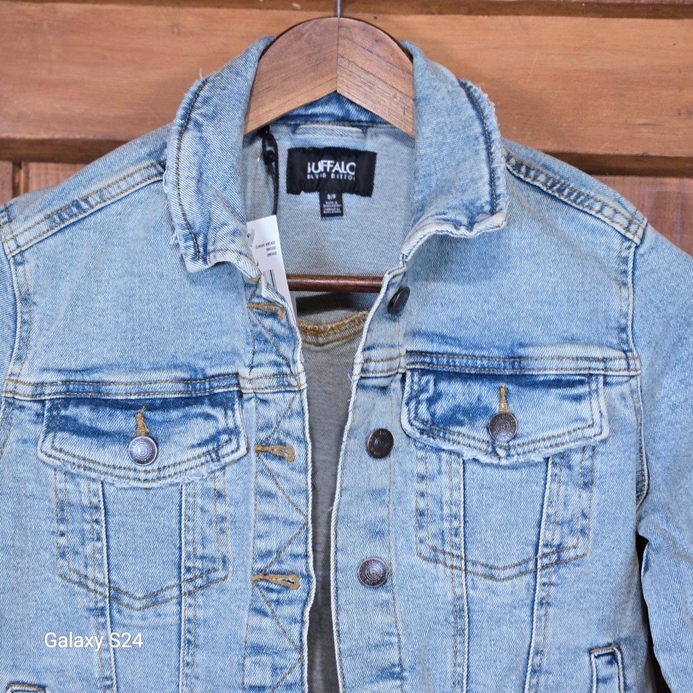 Buffalo David Bitton‎ Classic Light Wash Denim Jacket Size S P